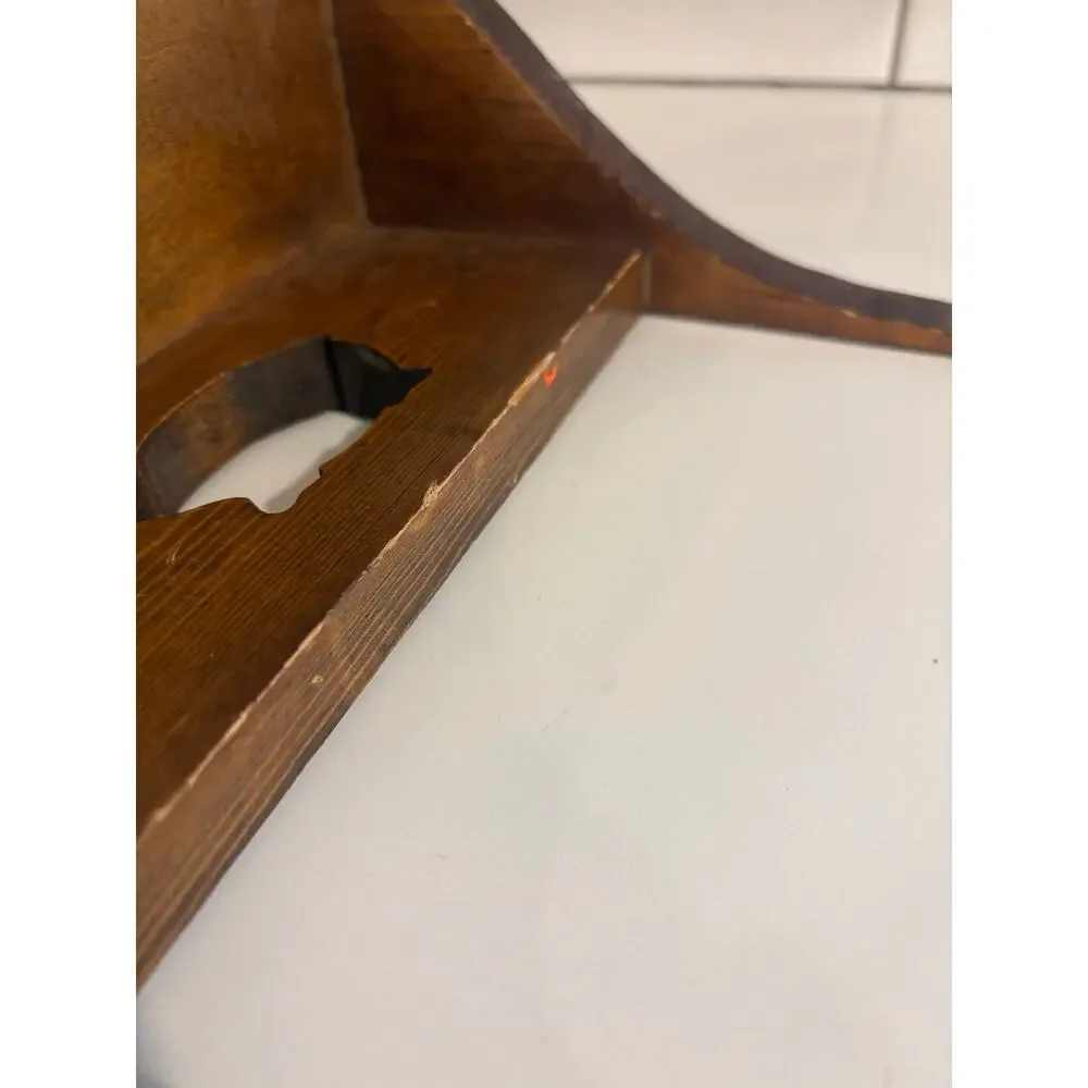 Vintage Wooden Pig Cut Out Shelf